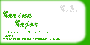marina major business card